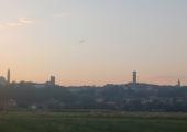 Panorama al tramonto su Capriata d'Orba