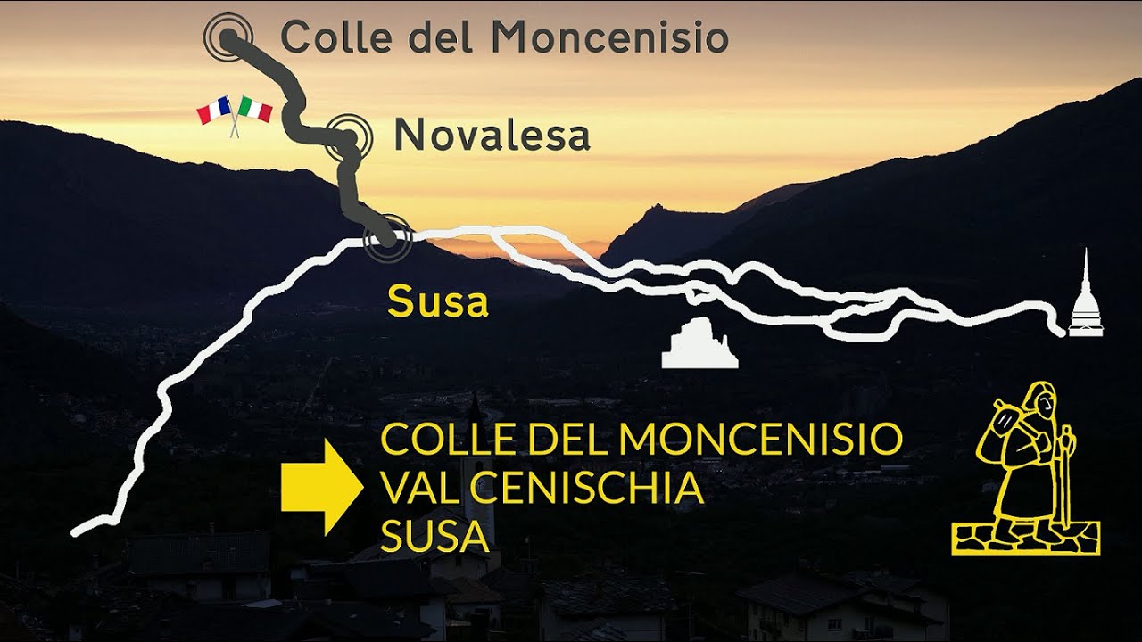 Video: Via Francigena Val Susa: dal Colle del Moncenisio - Susa